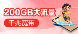 200G大流量+千兆宽带