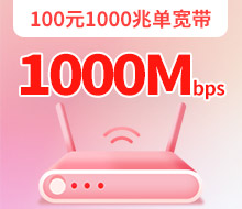 100元1000兆单宽带