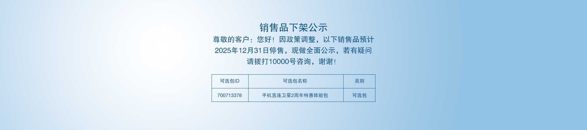 销售品下架公示